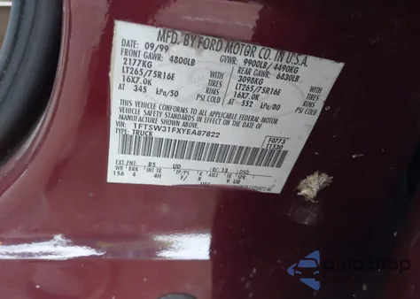 2000 Ford F-350 Lariat/Xl/Xlt z USA, uszkodzony, nr VIN 1FTSW31FXYEA87822